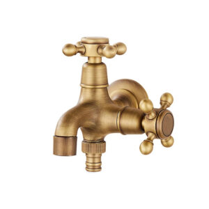 Robinet vintage extérieur double sortie